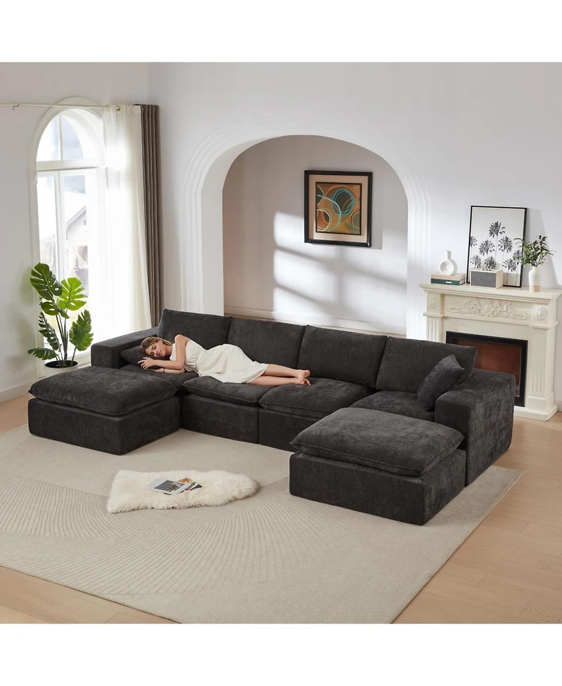Streamdale Furniture Modern Chenille Cloud Sofa