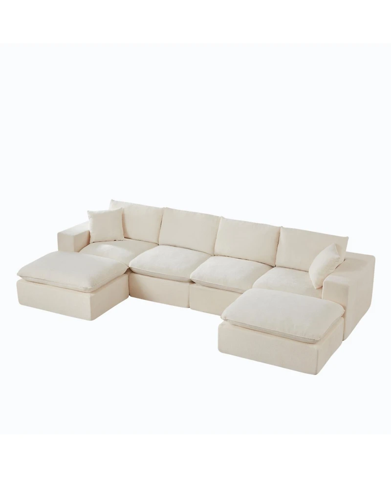 Streamdale Furniture Modern Chenille Cloud Sofa - Freely Combinable