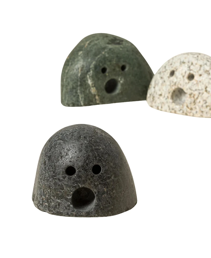 Uncommon Goods Garden Ghosts Hand-Carved Stone Figurines, Set of 3