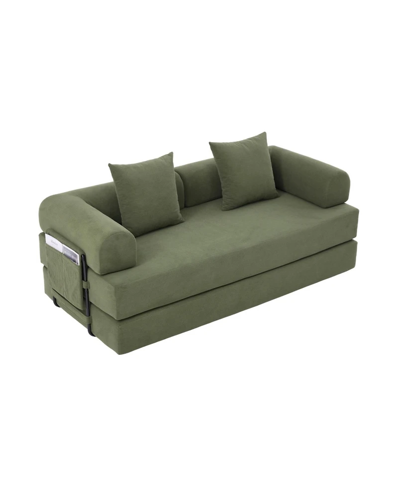 Streamdale Furniture Streamdale Foldable & Compressible Sofa with Metal Frame for Small Spaces