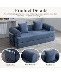 Streamdale Foldable & Compressible Sofa with Metal Frame for Small Spaces