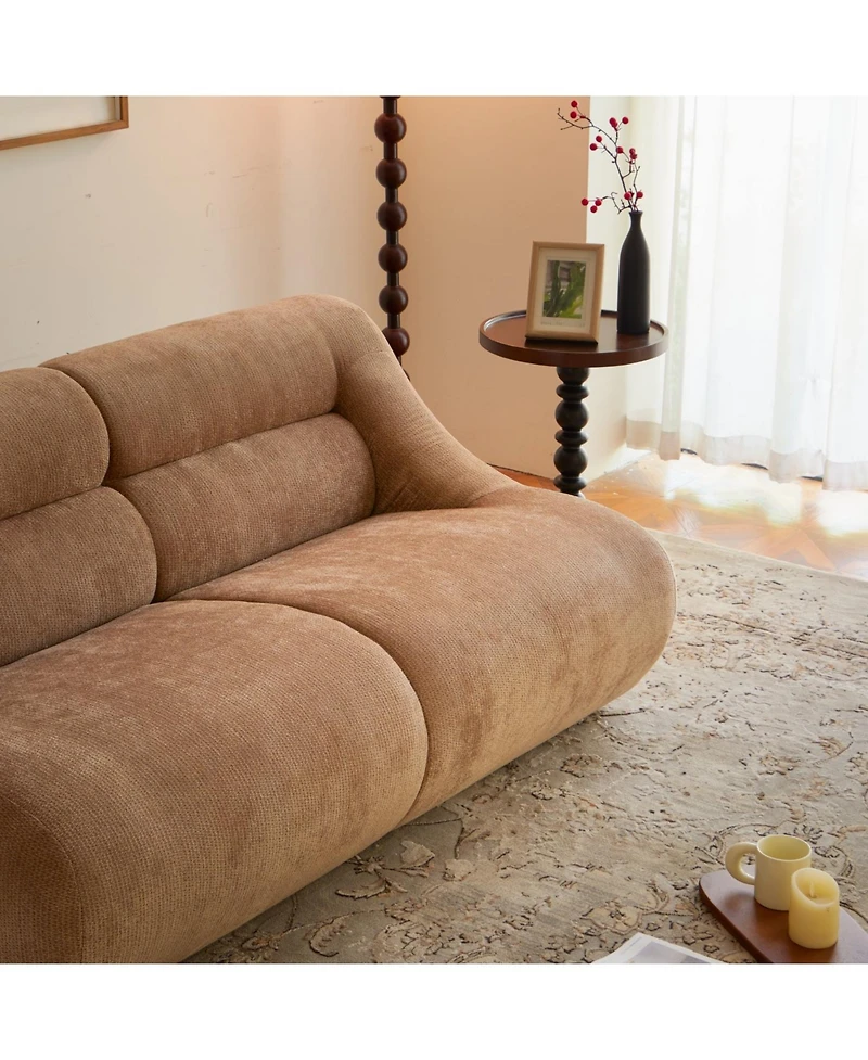 Streamdale Shoes sofa-in-a-Box Memory Foam 2-Seater Couch, No Install, Easy Transport, Brown