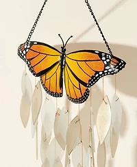 Uncommon Goods Monarch Glass & Iron Alloy Wind Chime