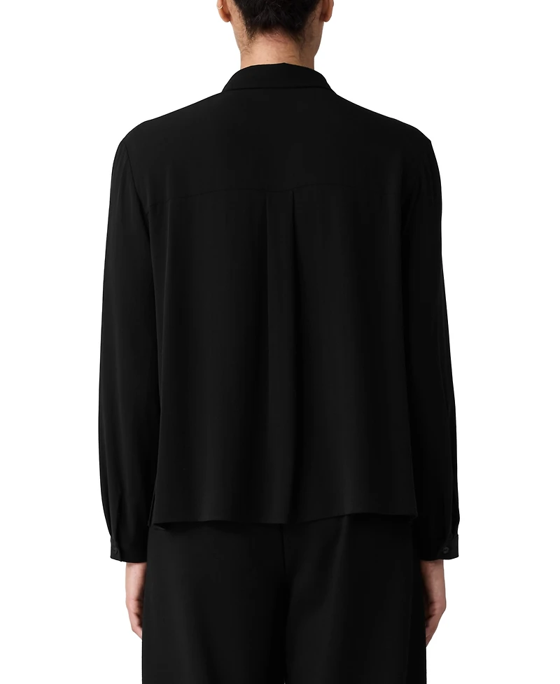 Eileen Fisher Petite Classic Collar Long-Sleeve Shirt