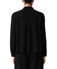 Eileen Fisher Petite Classic Collar Long-Sleeve Shirt