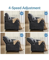 Streamdale Furniture 67" Loveseat with Adjustable Backrest, Chenille Fabric & 2 Pillows