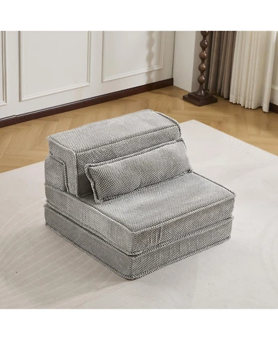 Streamdale Furniture Streamdale Compression Sofa, Convertible Floor Sofa Bed, Modular Sectional Sofa, Grey