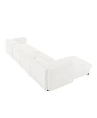 Streamdale Furniture Streamdale Modular Sectional Sofa with Storage, White