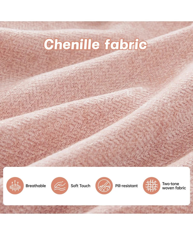 Streamdale Modular L-Shaped Chenille Couch with Ottoman