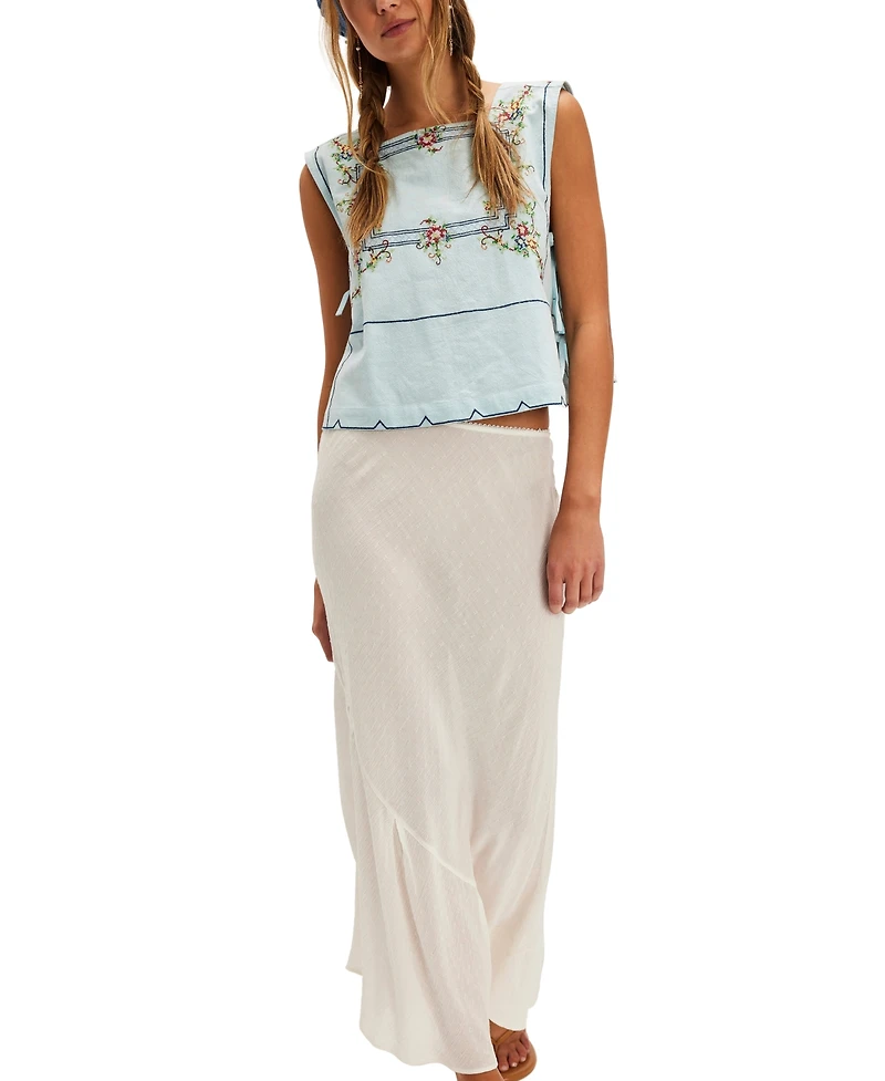 Free People Women's Sleeveless Garden Wall Embroidery Top