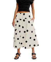 Free People Women's Betty Drop Waist Polka Dot Pattern Skirt