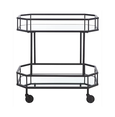 Silva 2 Tier Octagon Bar Cart