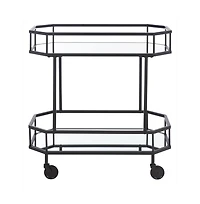 Silva 2 Tier Octagon Bar Cart