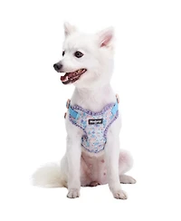 Blueberry Pet Made Well Floral Print Dog Harness Vest With Lace Trim