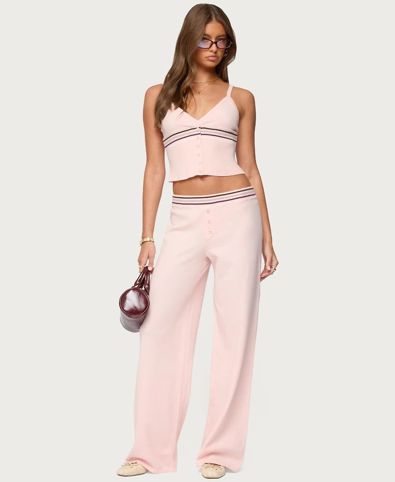 Edikted Women's Miya Stripey Knit Pants