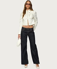 Edikted Women's Elira Iridescent Fitted Jacket