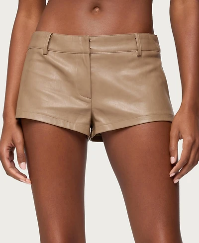 Edikted Women's Melaney Faux Leather Micro Shorts