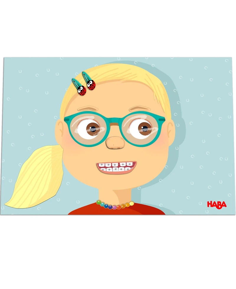 Haba Magnetic Puzzle Funny Faces Mix & Match Travel Activity