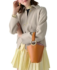 kate spade new york Halo Mini Smooth Leather Bucket Bag