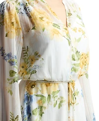 Bcx Women's Printed Mandarin Collar Dress