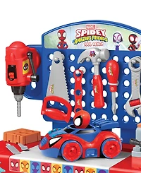 World Tech Toys Spidey and His Amazing Friends Tool Bench Playset with Take Apart Car