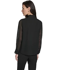 Calvin Klein Women's Ruffle-Front Blouse