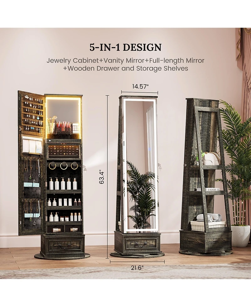 Vlsrka Floor / Wall Full Length Mirror