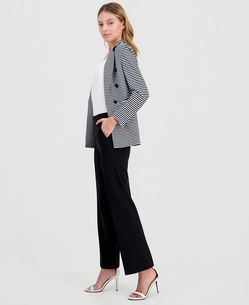 Anne Klein Women's Pull-On Mid-Rise Straight Pants