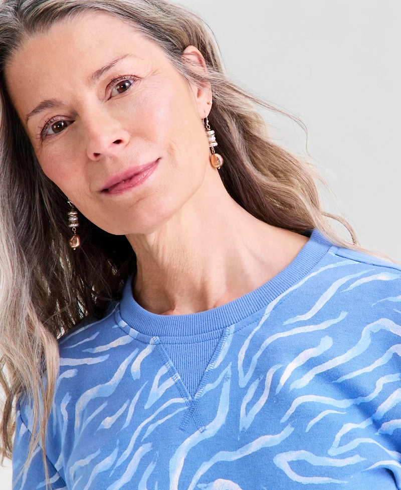 Style & Co Women's Long-Sleeve Crewneck Sweatshirt, Created for Macy's