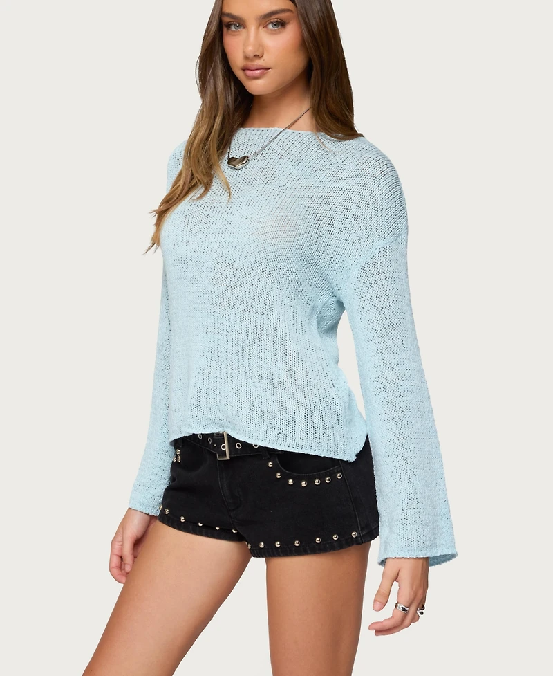 Edikted Women's Drop Shoulder Light Knit Sweater