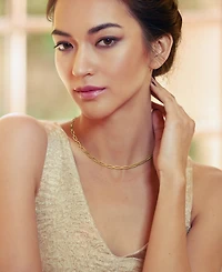 Macy's Paperclip Chain Necklace in 24K Yellow Gold