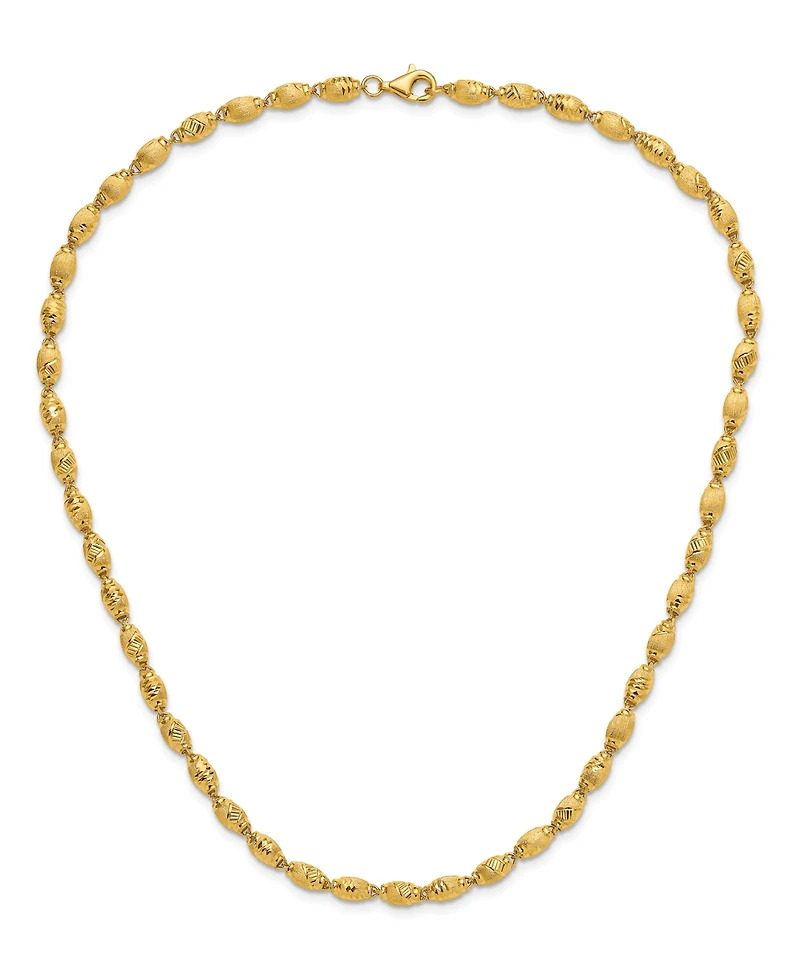Macy's Beaded Chain Necklace in 24K Yellow Gold