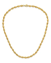 Macy's Beaded Chain Necklace in 24K Yellow Gold