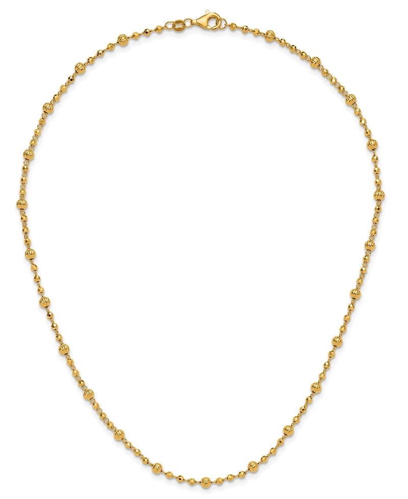 Macy's Beaded Chain Necklace in 24k Yellow Gold