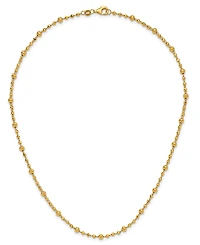 Macy's Beaded Chain Necklace in 24k Yellow Gold