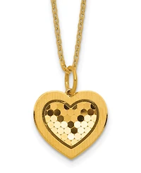 Macy's Heart Cable Chain Pendant Necklace in 24k Yellow Gold