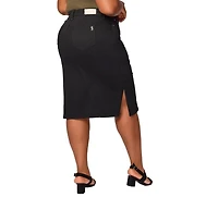 Slink Jeans Women's Side Vents Midi Skirt