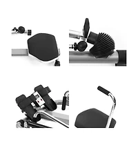 Artudatech Dual Hydraulic Rowing Machine, Adjustable Resistance with 360° Swivel Arms, Lcd Display & Foldable Design