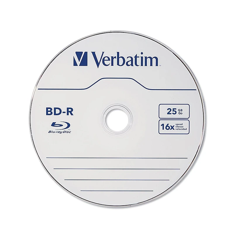 Verbatim 97238 25 Gb 16x Bd-r Blu-Ray Disc - White (10/Pack