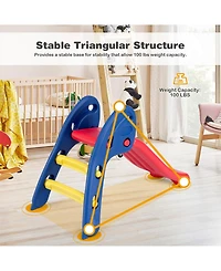 Sugift 2 Step Children Folding Plastic Slide