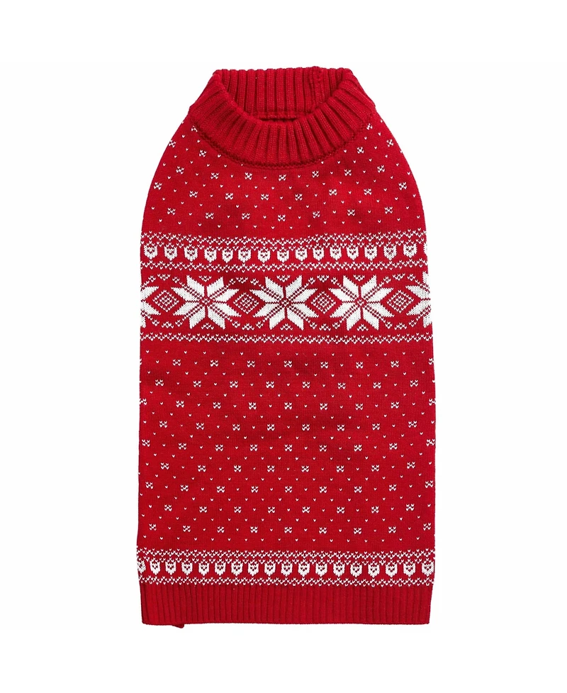 Blueberry Pet Christmas Holiday Reindeer & Snowflake Dog Apparel