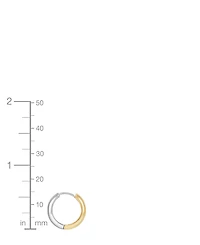 Macy's Huggies Earrings in 10k Yellow and White Gold