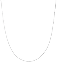 Macy's Solid Box Chain Necklace in 14K White Gold