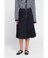 Elle Collection Women's Denim Midi Skirt