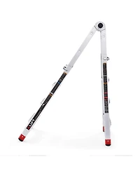 Lift Ladders 18 Foot Reach 5 in 1 Multi Position Aluminum Step Ladder, Silver