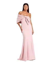Mac Duggal Women's Beaded Off-the-Shoulder Satin Trumpet Gown