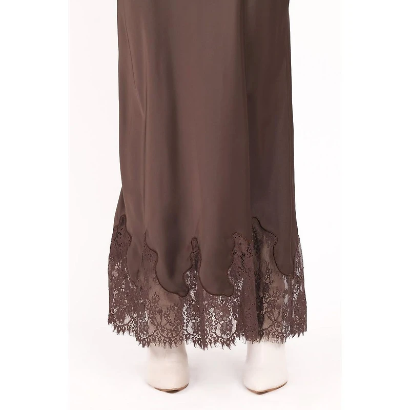 Petal and Pup Women's Alira Lace Trim Midi Skirt