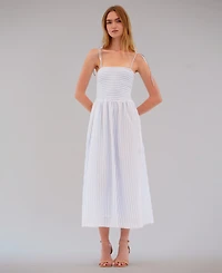 julia jordan Women's Tie Shoulder Smocked Dress