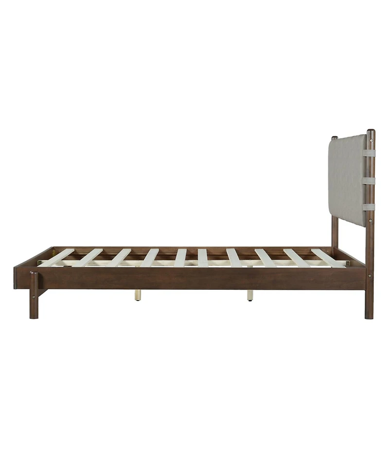 Streamdale Furniture Streamdale Modern Queen Bed Frame Set with 2 Nightstands, Light Gray Wood Platform Bed