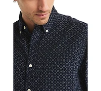 Nautica Men's Straight-Collar Corduroy Print Shirt